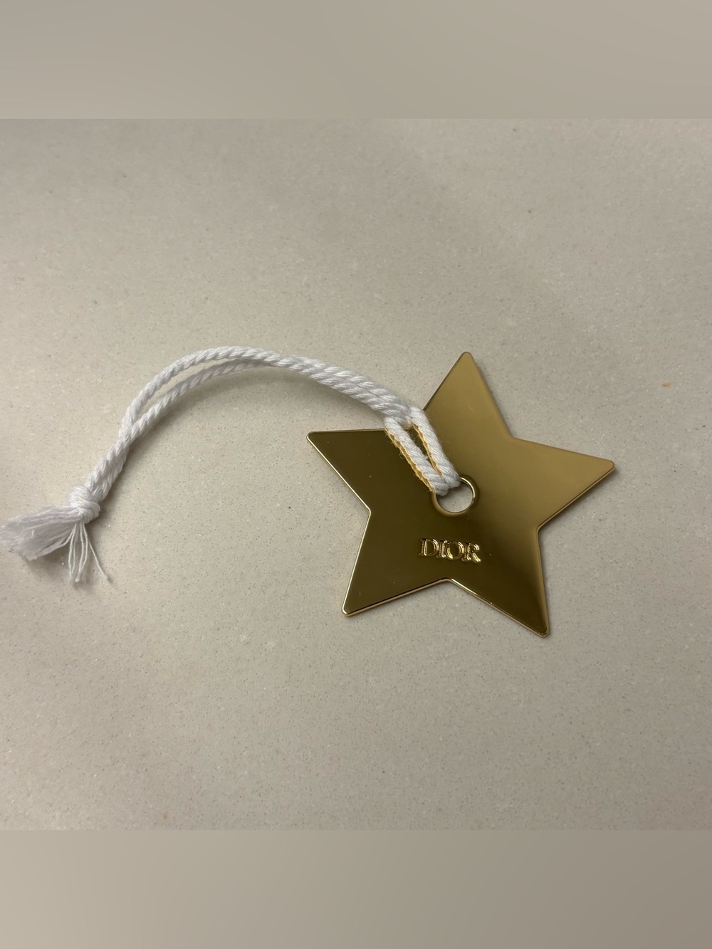 Dior Gold Star Metal Ornament Tag bag charm